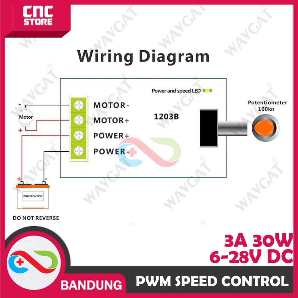 VARIABLE PWM MOTOR SPEED LED DIMMER CONTROLLER DC 3A 6V-28V 5A D