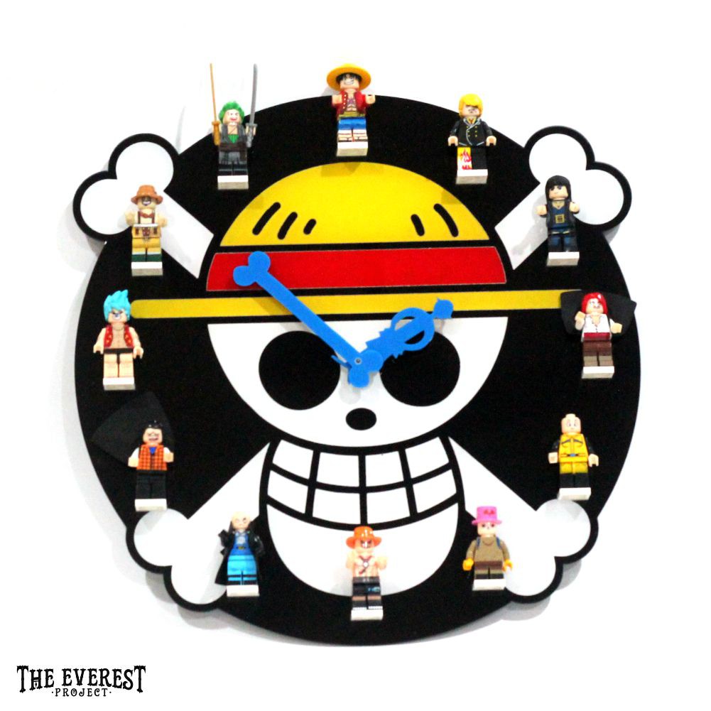 JAM DINDING ONE PIECE / JAM DINDING AKRILIK ONE PIECE / JAM LEGO ONE PIECE / JAM DINDING CUSTOM
