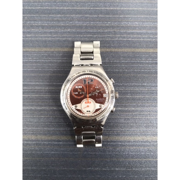 Jam Tangan Swatch Bekas Second Preloved Aksesoris Pria Klasik Style Baterai Stainless Steel Fashion 