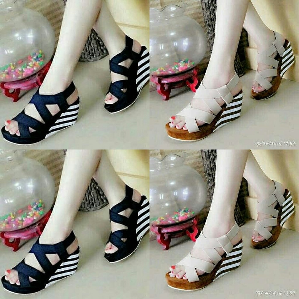 NunuLisaTan - Termurah Sale Aneka Wedges Wanita 7cm