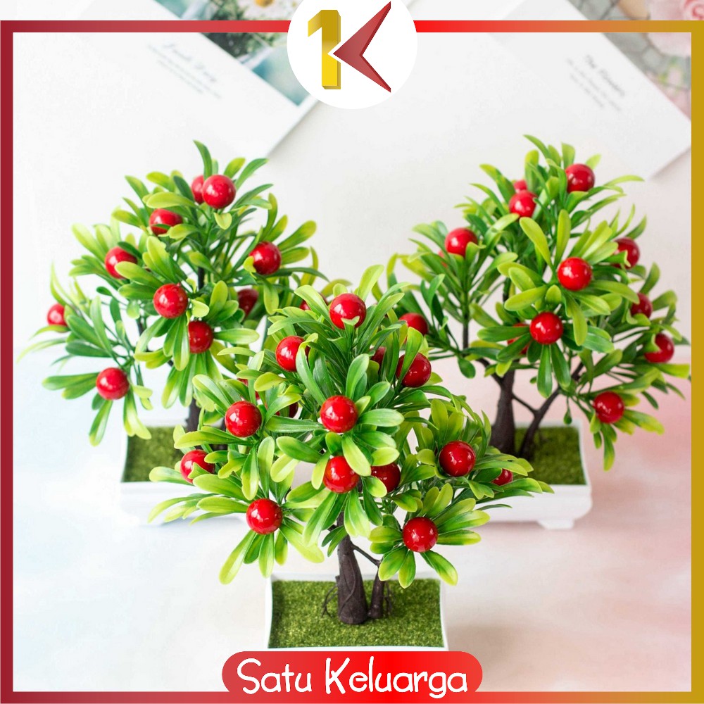 SK-C170 Ornamen Pot Buah Tanaman Hias Plastik Murah Bunga Hiasan Dekorasi Rumah Artificial Plant-6