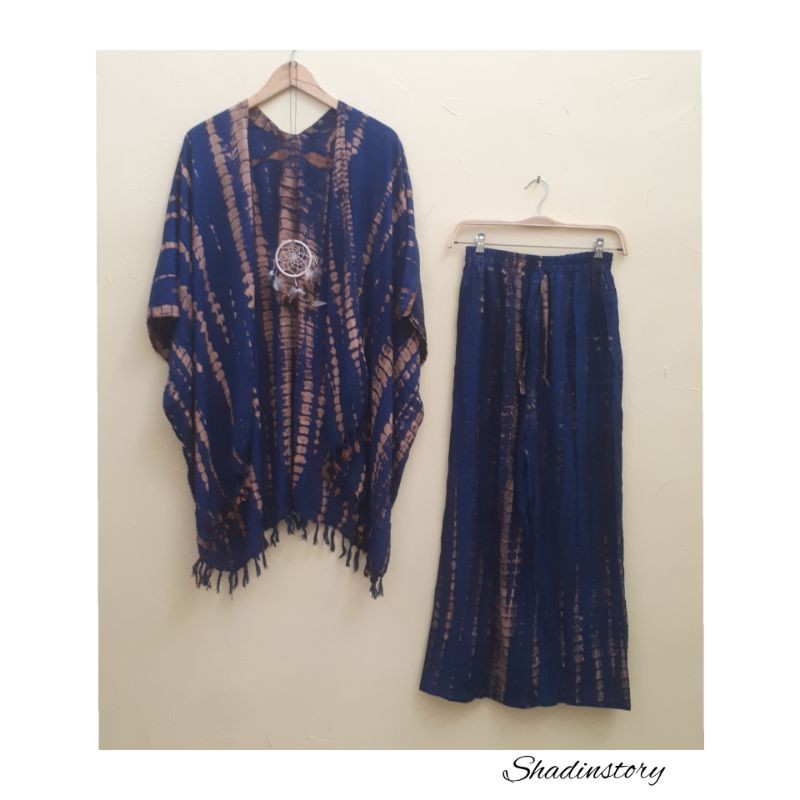 one set cardigan + kulot tie dye / dye tie / tiedye /dyetie / 1 set jumbo