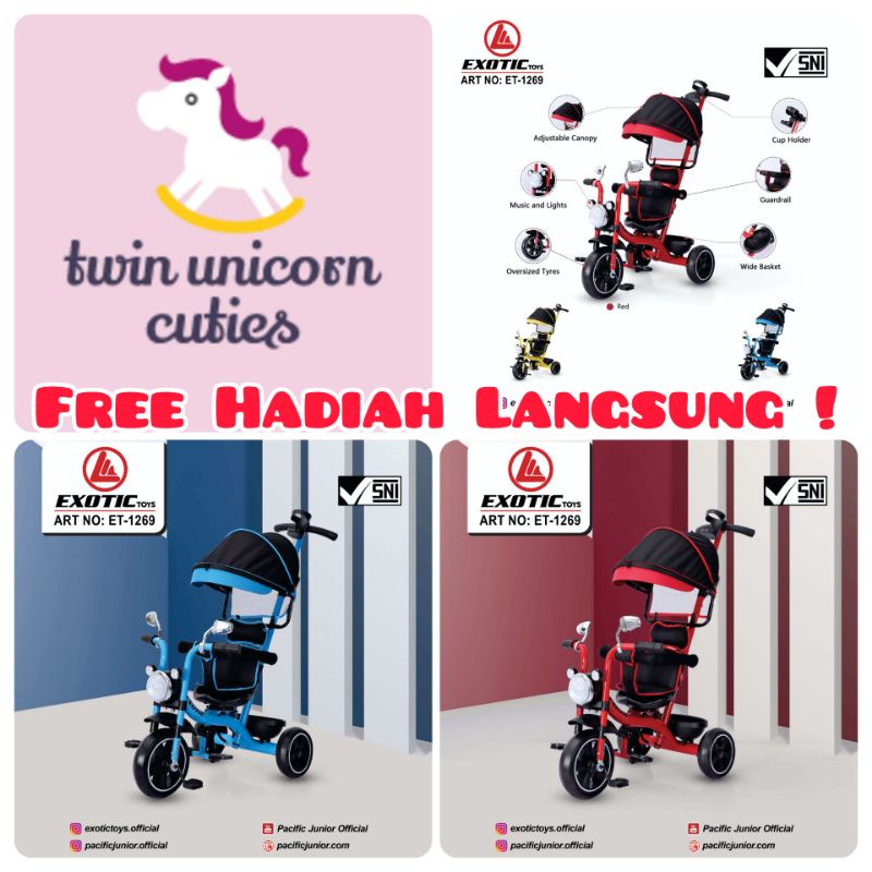 Sepeda Roda Tiga Exotic ET-1269