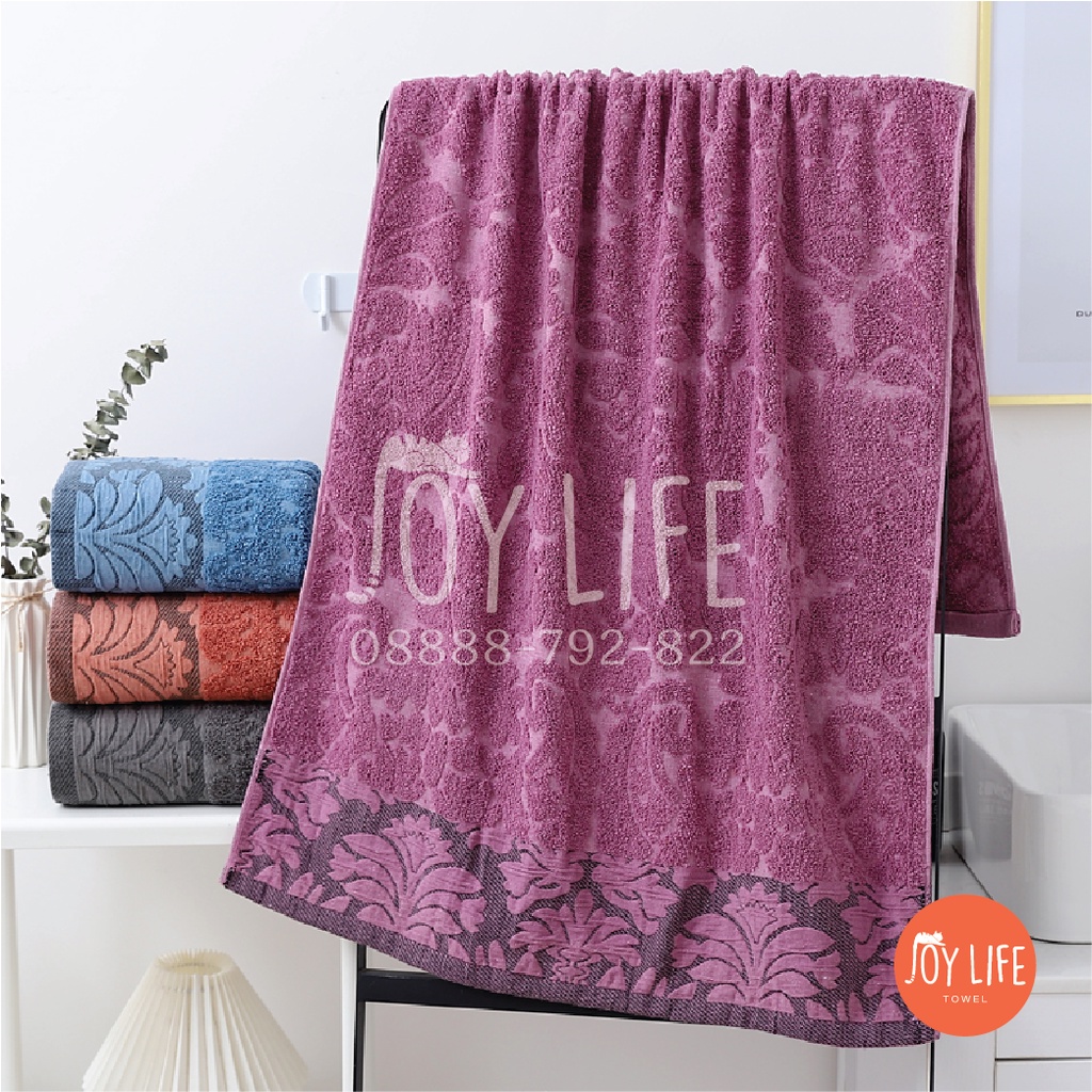 Handuk mandi katun 70cmx140cm / handuk dewasa / handuk motif butterfly daya serap tinggi dan lembut