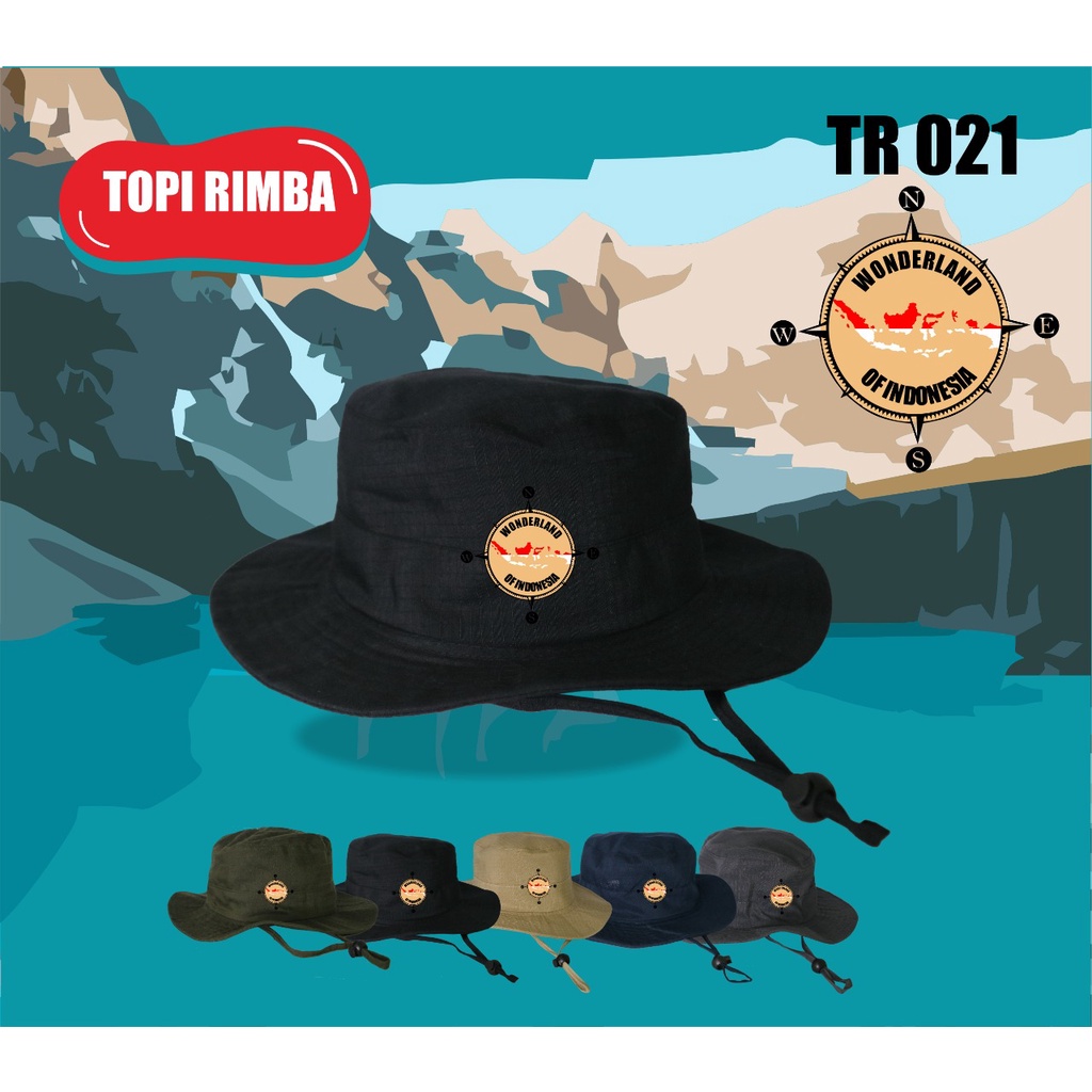 Topi Rimba Pria Wanita Gunung Outdoor Wonderland of Indonesia