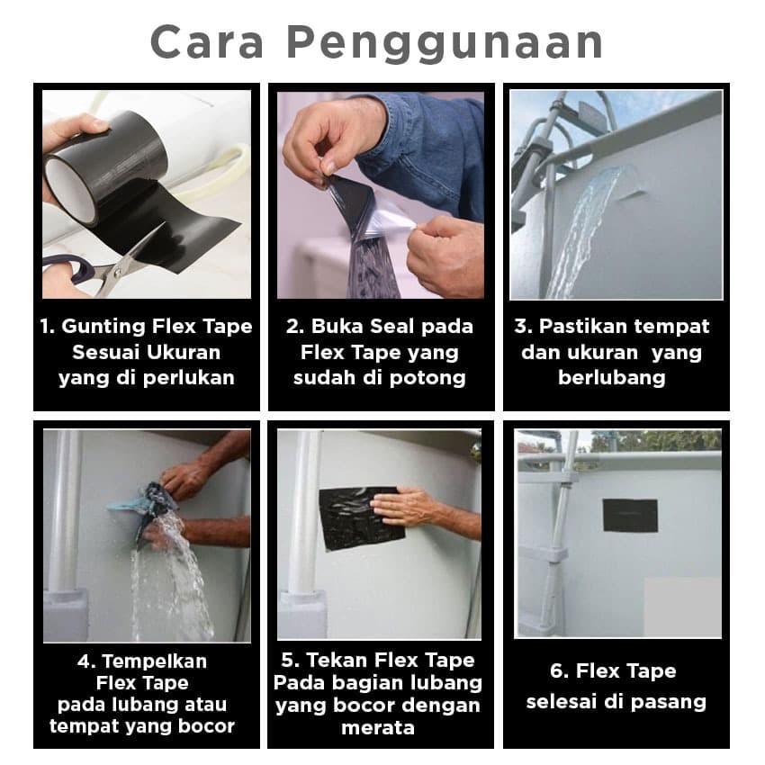 Promo !!  TaffPACK Lakban Khusus Anti Bocor Anti Leak 10 x 152 cm Waterproof Tape