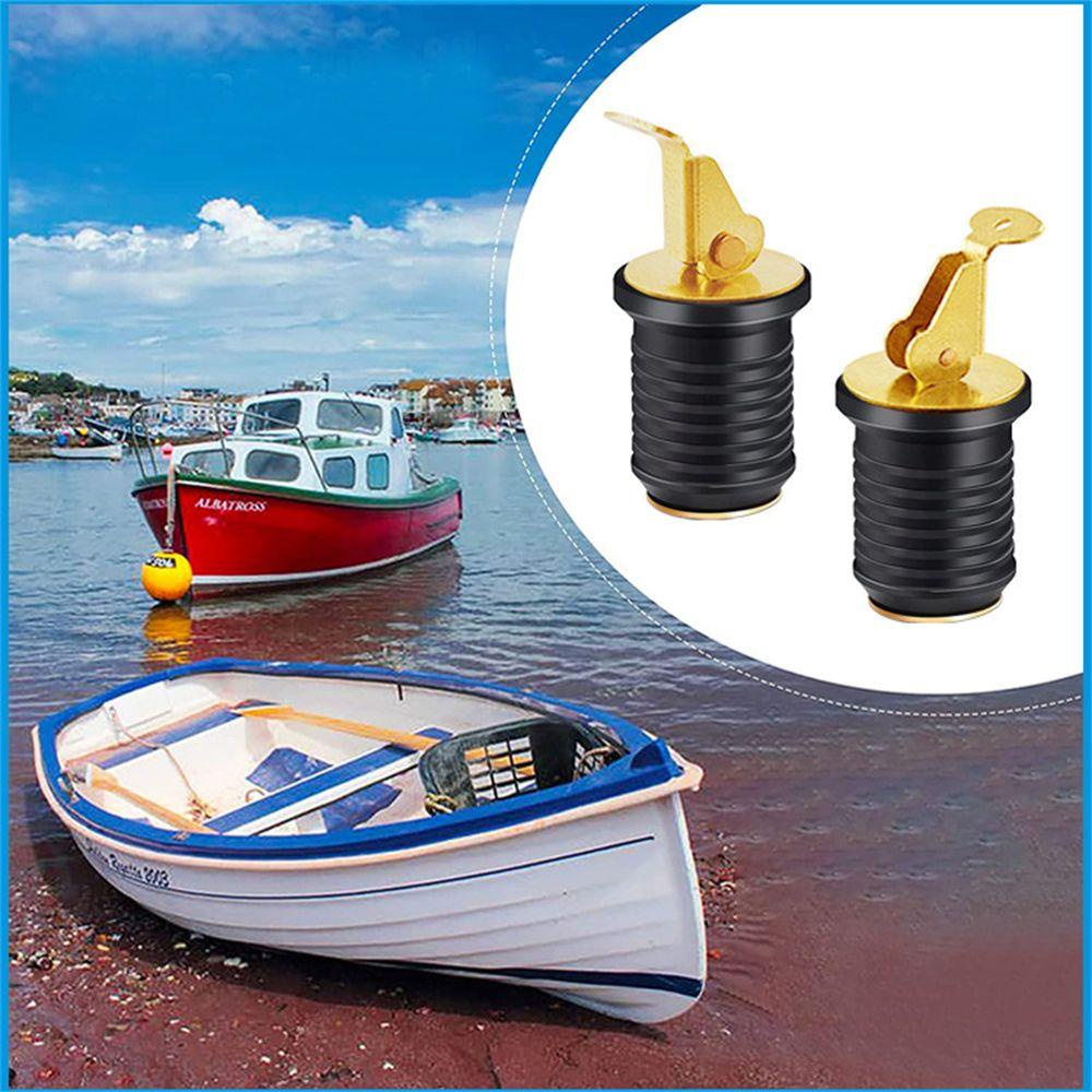 Preva Marine Drain Plug Stopper Kuningan Olahraga Luar Universal Lambung Lambung Lubang Colokan Stop Kontak Bung Kano Snap Ketat Gaya Flip