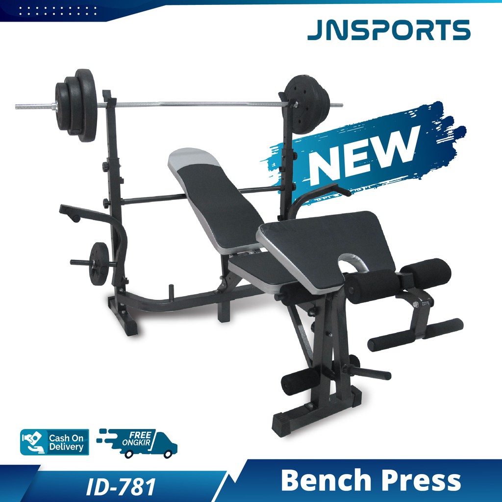 Alat Fitness Bench Press Jnsports Id 781 Home Shopee Indonesia