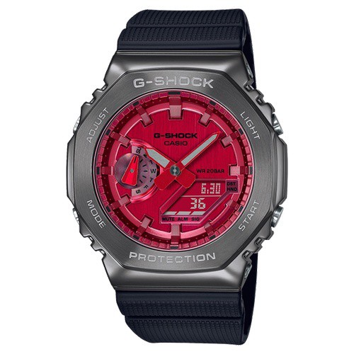 Casio G-Shock  GM-S2100 Octagonal Farm Black Red Oak Waterproof Sports Watch