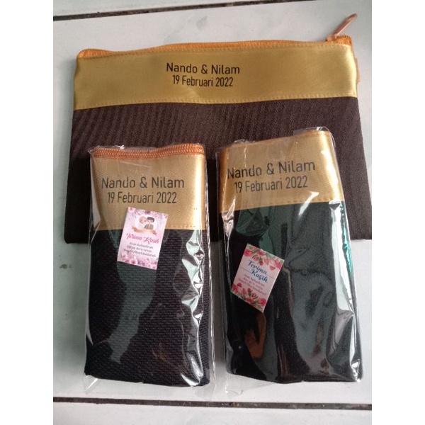 SUVENIR PERNIKAHAN DOMPET JOK besar free sablon nama KEMAS PLASTIK,BONUS KARTU UCAPAN TERIMA KASIH