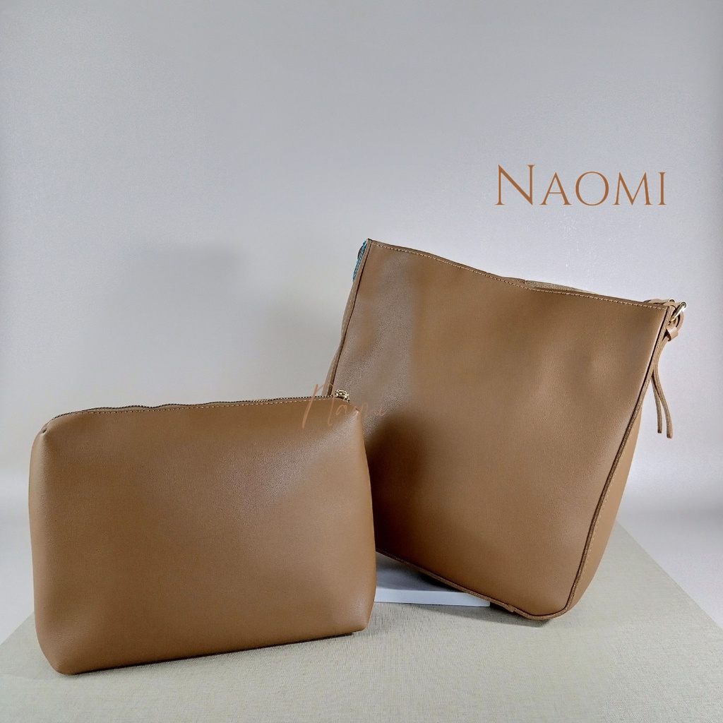 NAOMI - Poppy Shoulder Bag Import Premium Bag - Tas Bahu Wanita Kulit Sintetis - Tas Kerja - tas Besar - Big Size - tas naomi - naomi bag - women bag