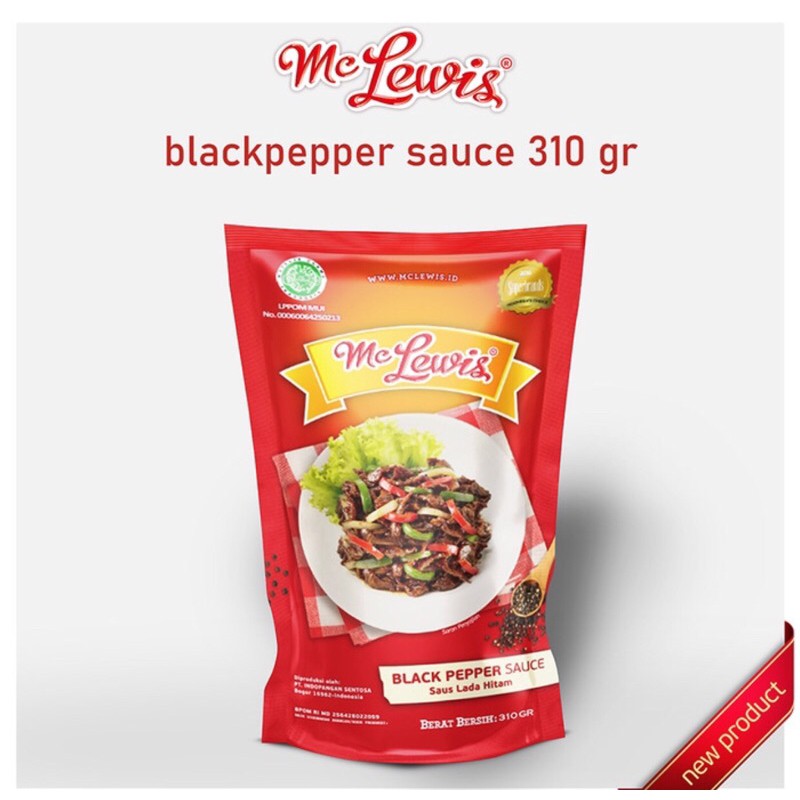 Mc Lewis Black Pepper Sauce 310 gr Saus Lada Hitam Mclewis