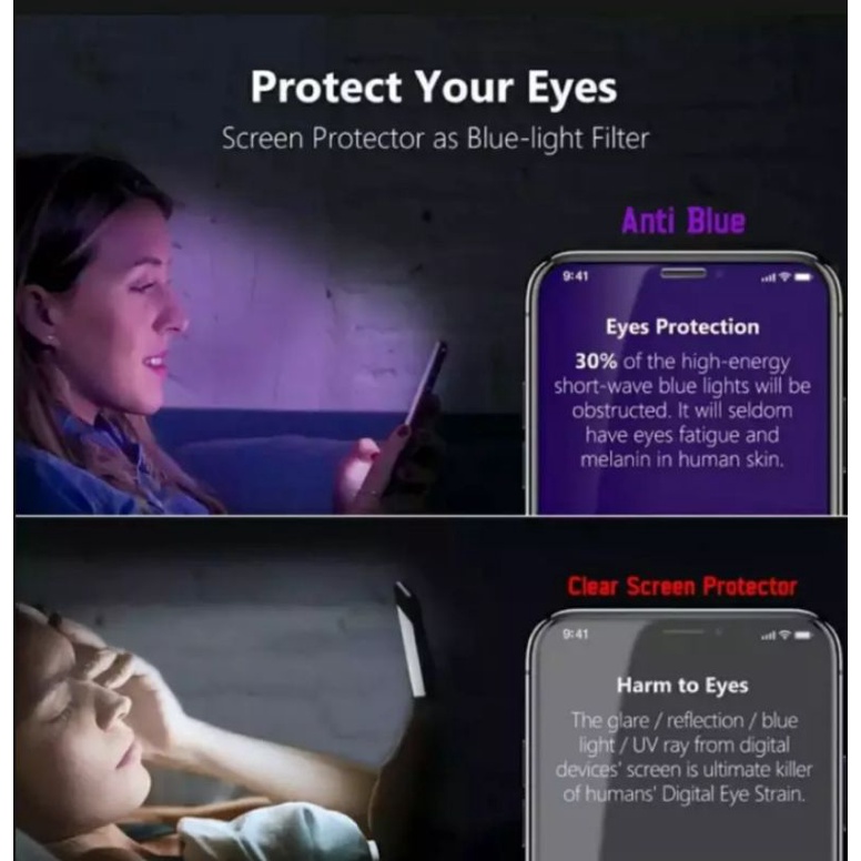 [COD] Tempered Glass Blue Light XIAOMI REDMI 10 10A 10C, Anti Gores Anti Radiasi / Full Cover / Full Layar / Screen Guard / Anti Radiasi