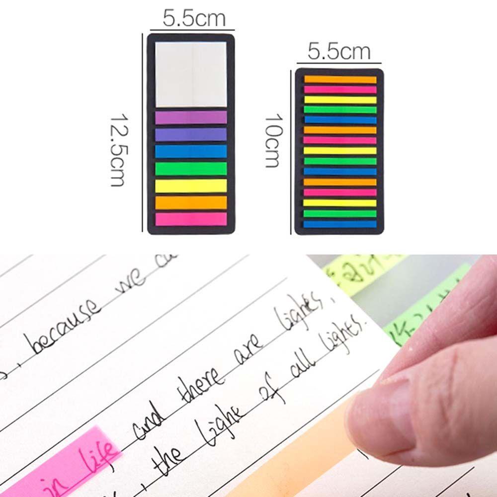 Tab Indeks Neon Agustina Harian Multicolor Penanda Halaman Transparan Perlengkapan Kantor Sekolah Alat Tulis Sticky Note
