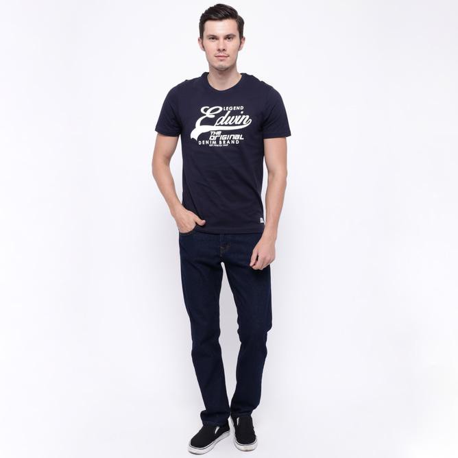 Edwin Celana Jeans Slim Fit Pria Panjang Biru Roma 05 - Navy, 27