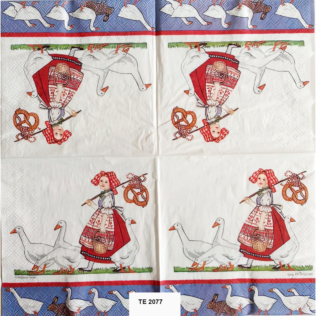 Tisu  Napkin Kerajinan  Decoupage Eropah 33X33 CM TE 2077  TTS