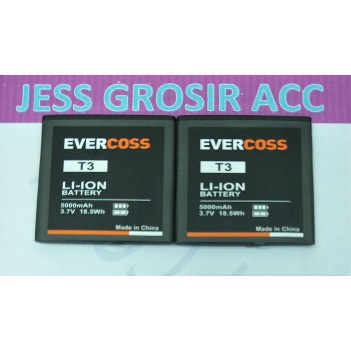 Baterai Battery Batre Double Power Evercoss Evercross Evercoss T3