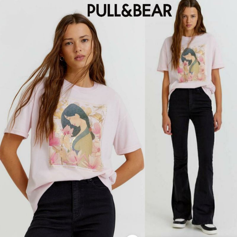 pull&bear mulan/smurf tshirt women