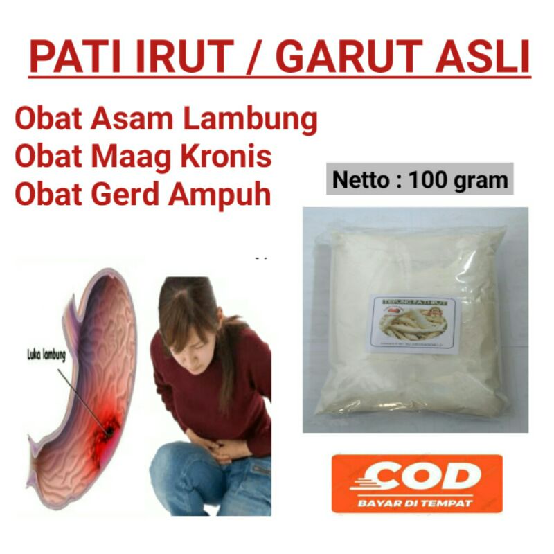 

Pati irut sagu garut angkrik asli asam lambung 100gram
