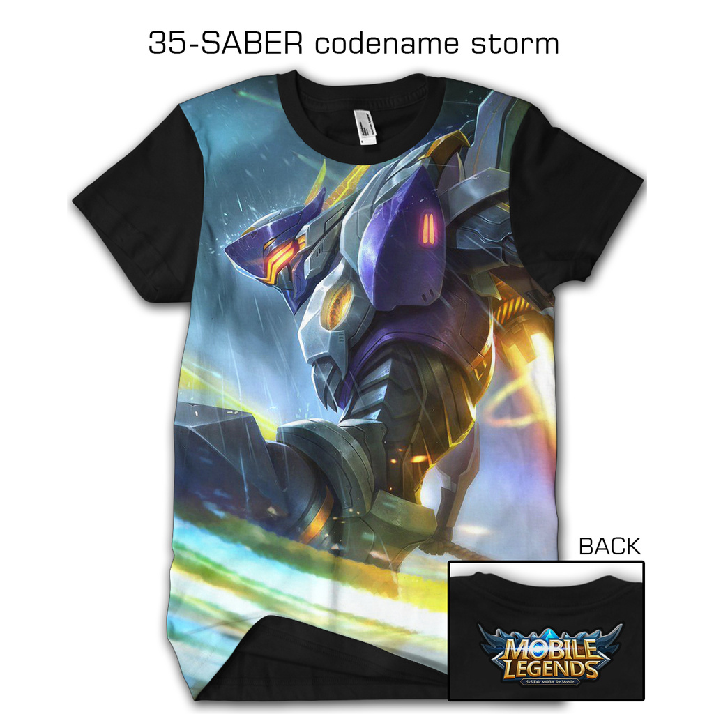 Jual Baju Mobile Legend Anak Saber Codename Storm Kaos Game Mobile ...