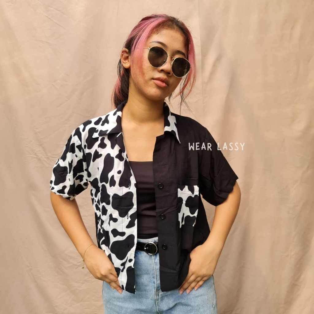 Two Tone Animal Shirt | Kemeja Zebra | Wear Lassy