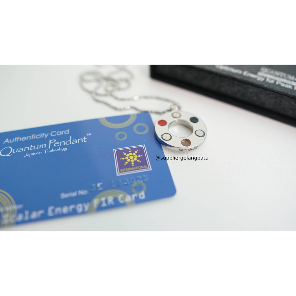 Kalung Liontin Pendant Aura Life Secret Quantum scalar swarovski card BERSERTIFIKAT BIRU ORIGINAL