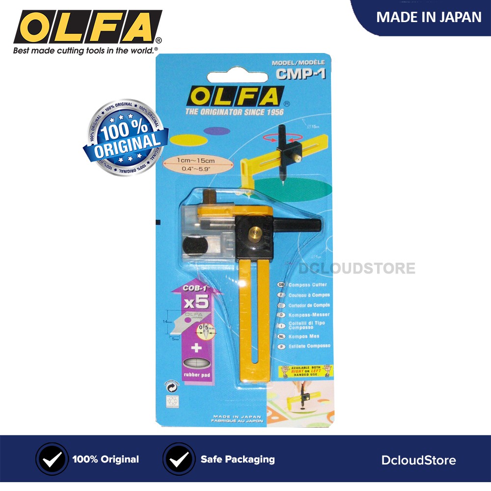 

Circle Cutter Olfa Cmp-1 Untuk Memotong Lingkaran Compass Cutter Up To 15 Cm