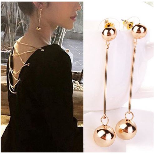 Anting wanita panjang kekinian style korea
