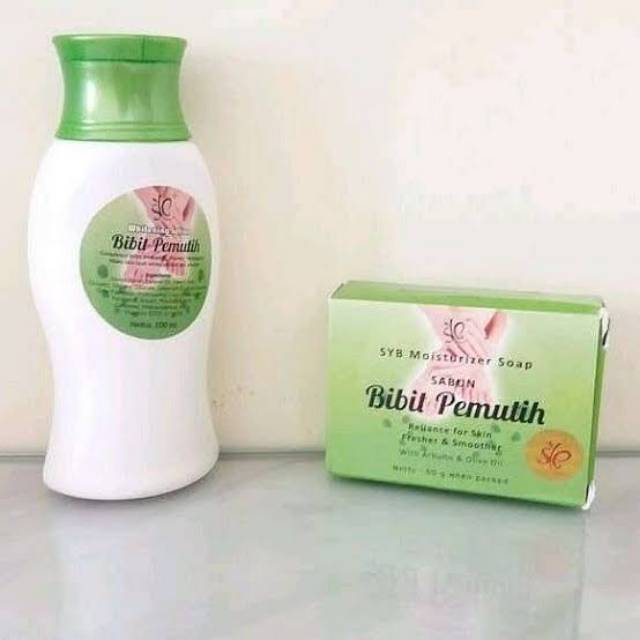 PAKET PERAWATAN TUBUH LOTION DAN SABUN BIBIT PEMUTIH SYB