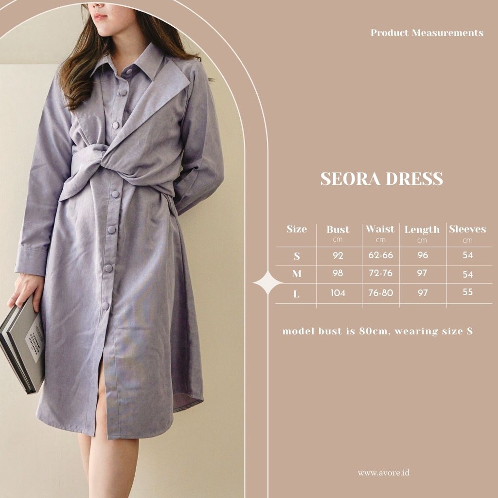 Avore - Seora Dress in Lavender - Dress Wanita