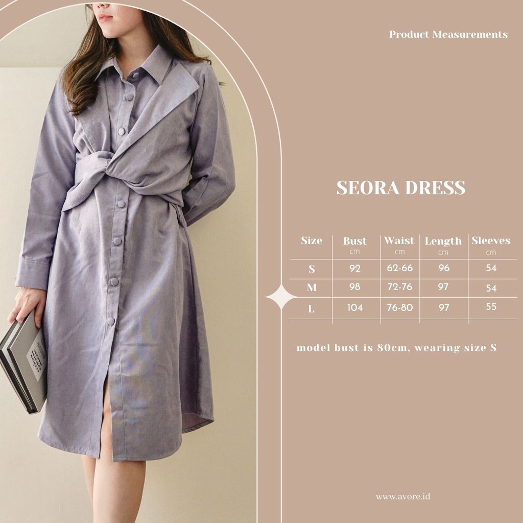 Avore - Seora Dress in Lavender - Dress Wanita