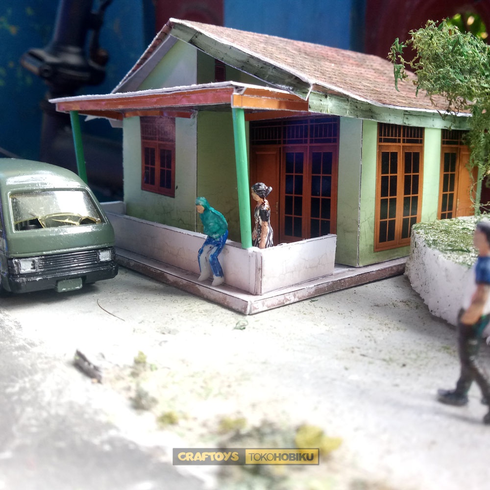 DIORAMA DIECAST - MINIATUR RUMAH SEDERHANA
