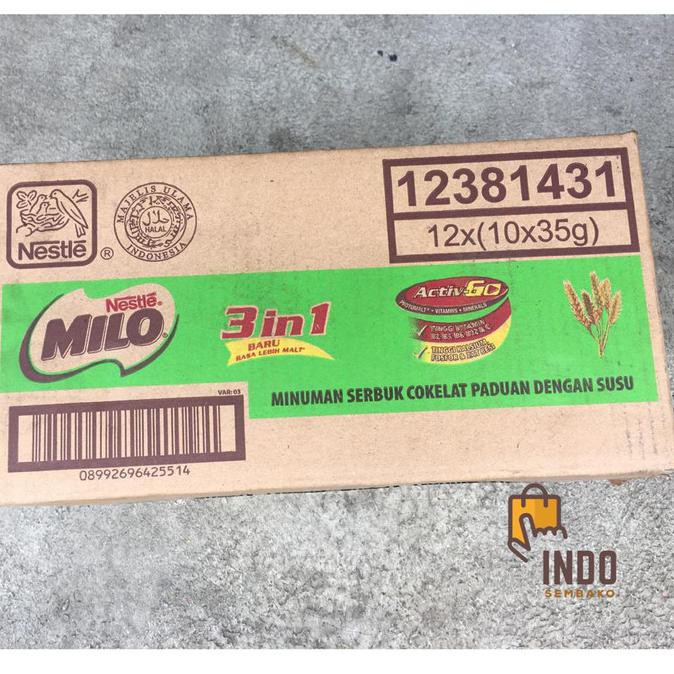 

[[BISA COD]] Milo 3 in 1 isi 120 sachet x 35g / Milo 3 in 1 dus / Susu Milo Karton TERPERCAYA Kode