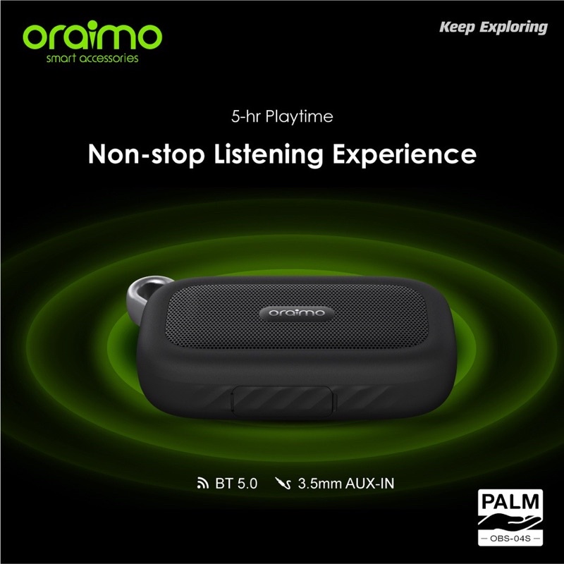 Oraimo OBS-04S Palm Ultra-Portable Wireless Bluetooth Speaker Garansi 1 Tahun
