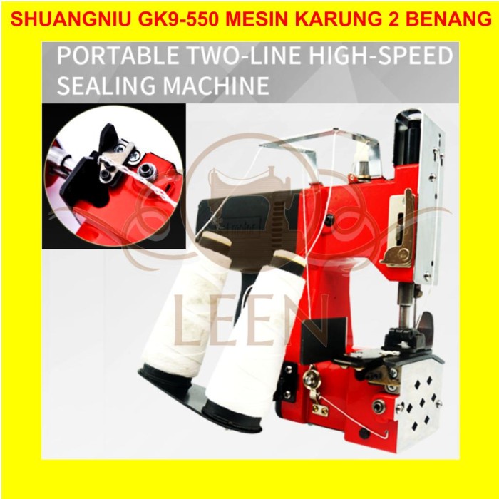 Mesin Jahit Karung 2 Benang Shuangniu GK9-550 Portable Highspeed LEEN