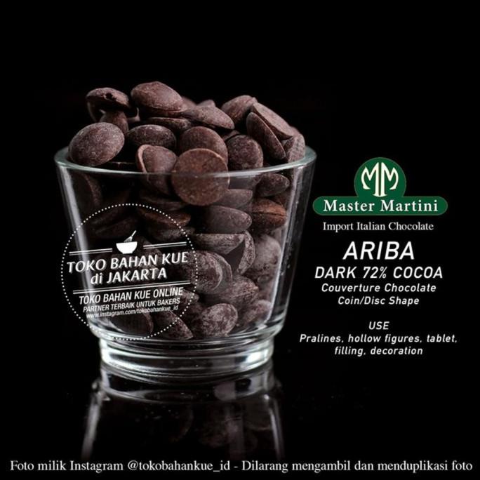 

[COD] Master Martini ARIBA 72% Dark Chocolate Couverture 500gr Cokelat Coin [COD]