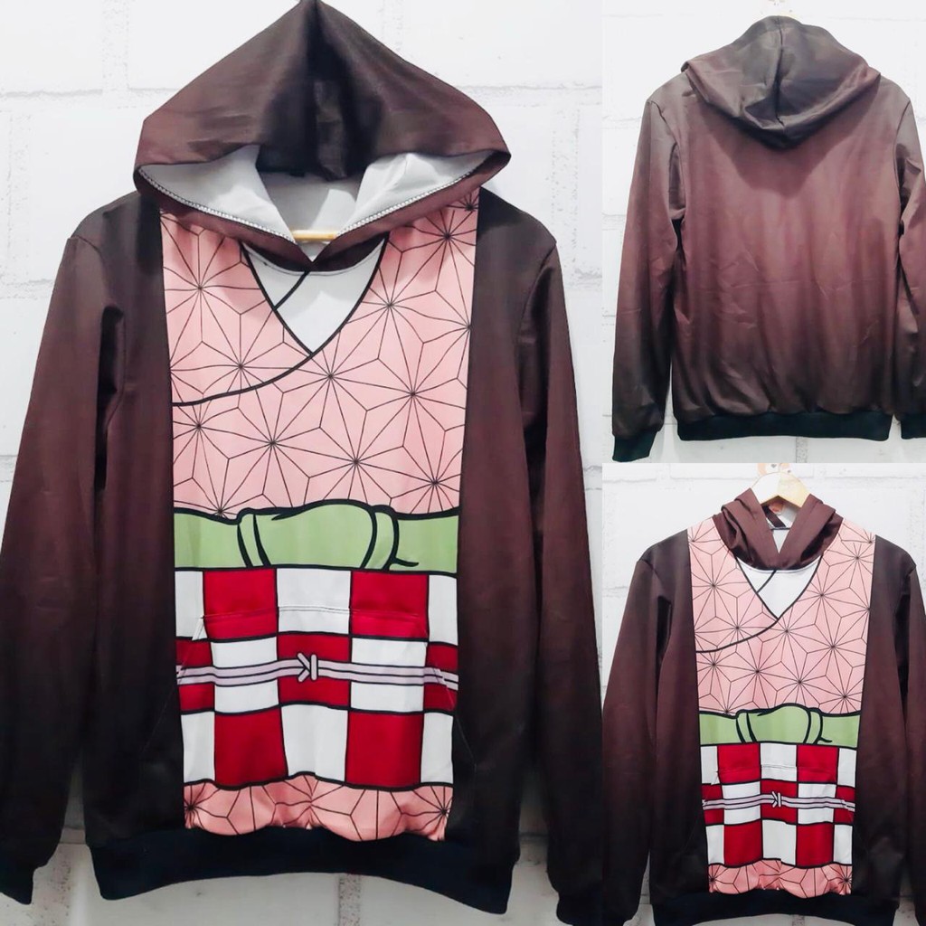 Kudou x Metro - Hoodie Sweater Haori Nezuko Kamado Cosplay Demon Slayer