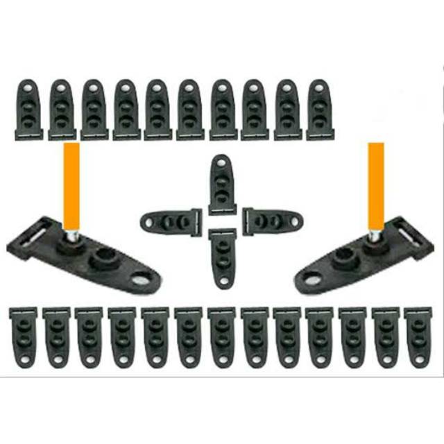 GESPER Pucukan Tenda Frame ALLUMINIUM ALLOY/ Ujung Tenda / Ujung Frame Tenda Fiber
