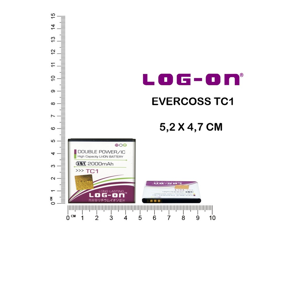 BATERAI EVERCOSS TC1 - LOG ON DOUBLE POWER BATTERY BATRE