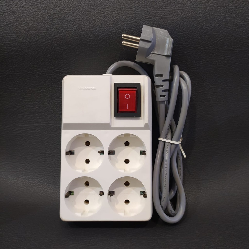 Stop Kontak Voltama 4 lubang + Saklar