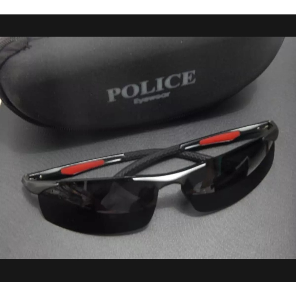 Kacamata hitam pria POLICE 1910 / Sunglasses Pria Super Fullset free lap dan cairan pembersih