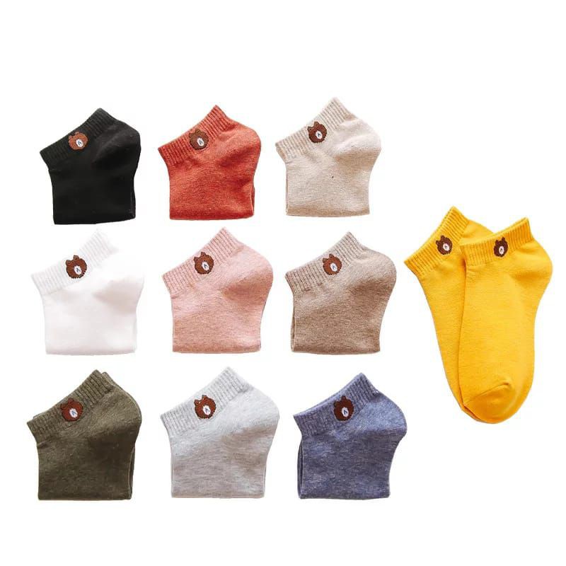 1 Pasang Kaus Kaki Motif Lucu / Kaos Kaki Bahan Halus dan Tebal Pendek Semata Kaki kk01