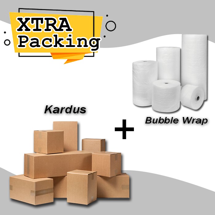 

Packing Tambahan Bubble Warp + Kardus Untuk Mencegah Kerusakan pada Saat Pengiriman