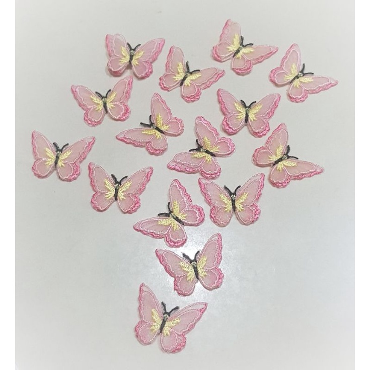 Kupu Bordir 3 Dimensi ABL-04 B (bisa untuk tempelan di gaun)