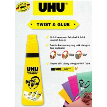 

Lem UHU TWIST & GLUE ORIGINALTransparan Perekat Kertas 90 ml Transparant All Purpose Adhesive Harga Grosir