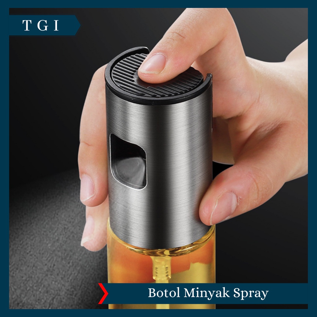 TGI - STAINLESS STEEL GLASS OIL PUMP SPRAY / BOTOL SPRAY BISA UNTUK PARFUM/MINYAK