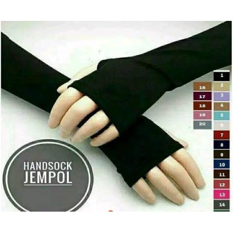 [HUSNA HIJAB] Handsock Jempol Polos / Hensock Polos / Manset Jersey