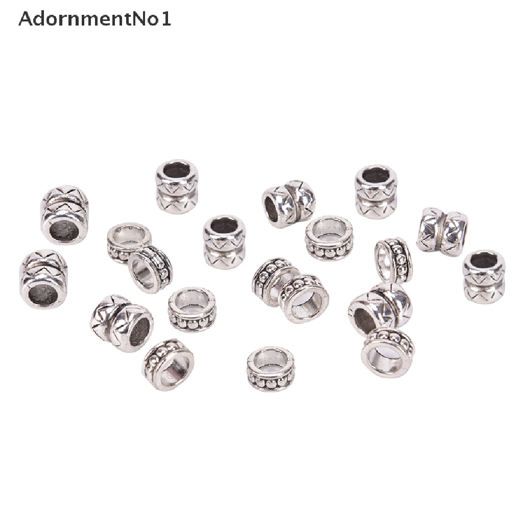 (AdornmentNo1) 10pcs / Set Cincin Stainless Steel Lubang 8mm Untuk Aksesoris Rambut Gimbal