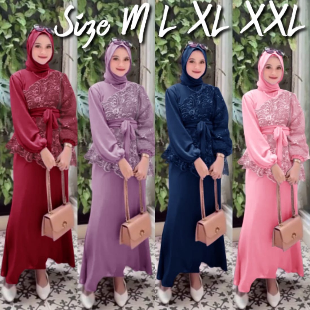 [GAMIS TERBARU 2022] ZAUKIA DRESS PANJANG FASHION MUSLIM SIZE M/L/XL/XXL SERAGAM KONDANGAN