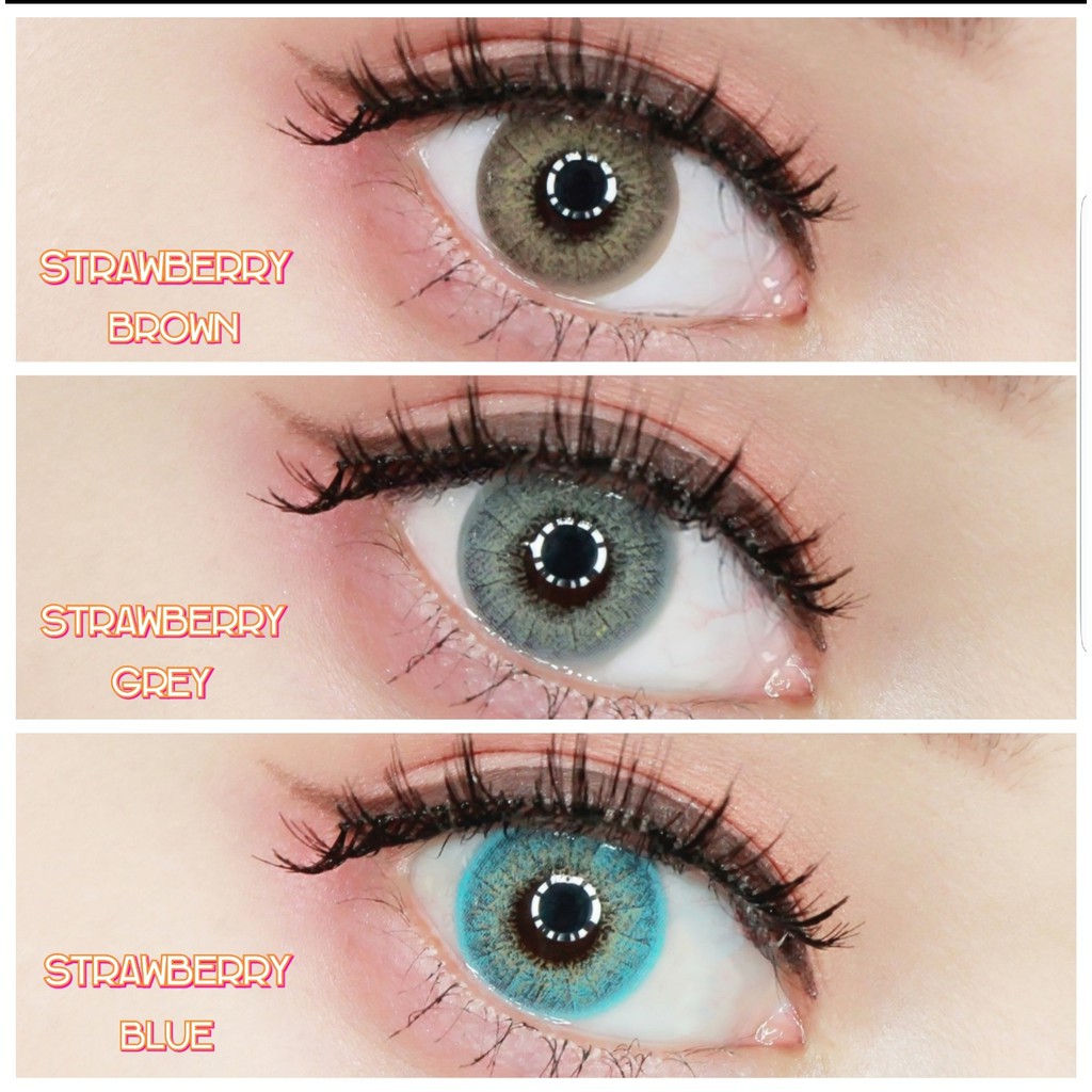 Softlens Lensa kontak STRAWBERRY BROWN MINUS 550 sd 800 by Urban Factory